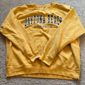 Vintage Yellow Daytona Beach Florida Crewneck